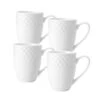 MIKASA Trellis White Set Of 4 Mugs -Tableware Shop 22 3749 5216694 MIkasa Trellis White 4PC Mug Set Silo Front