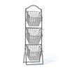 3 Tiered Standing Storage Rack With Market Baskets 1 3 Tiered Standing Storage Rack With Market Baskets -Tableware Shop 3 tiered standing storage rack with market baskets 5162874 1