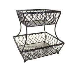 Loop Lattice 2 Tier Rectangular Basket -Tableware Shop 5201553 360 1