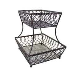 Loop Lattice 2 Tier Rectangular Basket -Tableware Shop 5201553 360 4