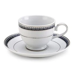 MIKASA Platinum Crown Cobalt 40 Piece Dinnerware Set, Service For 8 -Tableware Shop 5224200 teacupsaucer