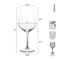 MIKASA Gianna Ombre Amber Set Of 4 Red Wine Glasses -Tableware Shop 5242973 Mikasa Gianna RedWine Infographic 1 4c81c005 c9f1 4ab5 9d3e c281ce3dea50