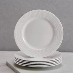 MIKASA Nellie Set Of 6 Appetizer Plates -Tableware Shop 5308958 LS nellie white 6.5in appetizer plate set of 6