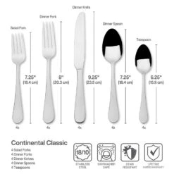Continental Classic 20 Piece Flatware Set, Service For 4 -Tableware Shop Continental Classic 20 Piece Flatware Set Service for 4 5308652 3