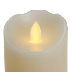 MIKASA Flameless Set Of 3 Melted Edge Pillar LED Candles With Remote -Tableware Shop Flameless Set of 3 Melted Edge Pillar LED Candles with Remote 5277338 7