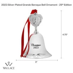 Grande Baroque 2023 Silver Plated Bell Ornament 29th Edition -Tableware Shop Grande Baroque 2023 Silver Plated Bell Ornament 29th Edition 5299429 3