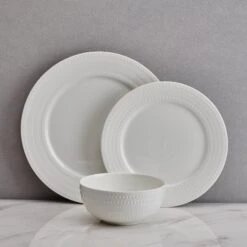 MIKASA Nellie Set Of 4 Dinner Plates -Tableware Shop Group LS1 nellie white 3pc
