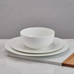 MIKASA Nellie Set Of 4 Dinner Plates -Tableware Shop Group LS2 nellie white 3pc