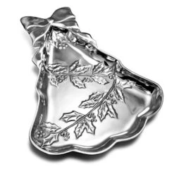 Holly Berries Christmas Tree Serving Tray