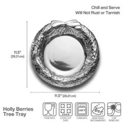 Holly Berries Wreath Serving Tray -Tableware Shop Holly Berries Wreath Tray 5299627 3