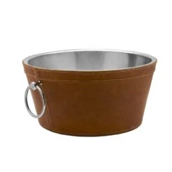 MIKASA Faux Leather Stitched Beverage Tub -Tableware Shop Leather Stitched Beverage Tub 5301646 6