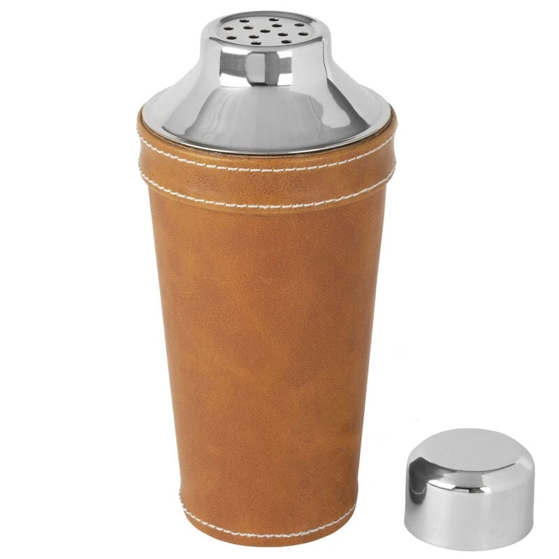 MIKASA Faux Leather Stitched Cocktail Shaker 3 MIKASA Faux Leather Stitched Cocktail Shaker