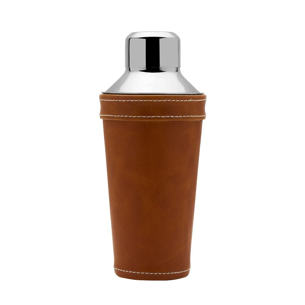 MIKASA Faux Leather Stitched Cocktail Shaker 7 MIKASA Faux Leather Stitched Cocktail Shaker - Image 5