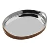 MIKASA Faux Leather Stitched Oval Serving Bar Tray -Tableware Shop Leather Stitched Oval Serving Bar Tray 5301648 1