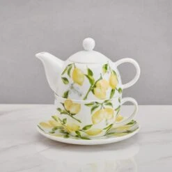 MIKASA Lemons Teacup And Tea Server Set For One -Tableware Shop Lemons Tea For One Set 5317342 2 05fac3e1 1c58 4783 99c2 625691eb8302