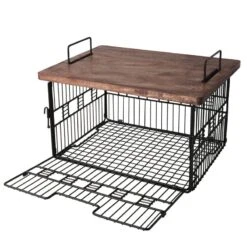 Madam Grid Stacking And Nesting Basket With Mango Wood Lid -Tableware Shop Madam Grid Stacking and Nesting Basket With Mango Wood Lid 5312719 8