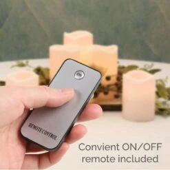 MIKASA Flameless Set Of 5 Wave Pillar LED Candles With Remote -Tableware Shop Mikasa Set of 5 2 Wax Pillar LED Flameless Candles and Remote 5286025 10