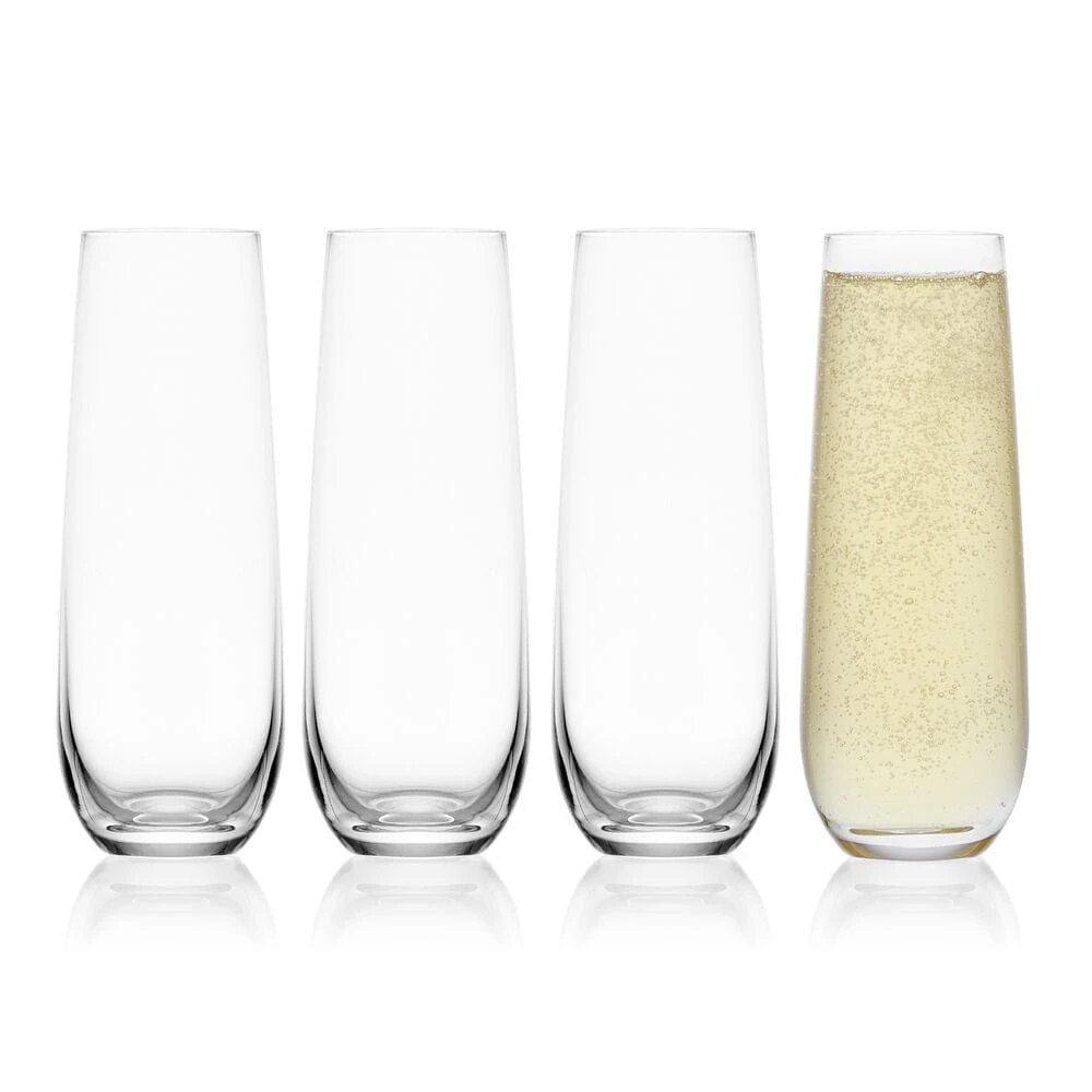 MIKASA Parker Set Of 4 Stemless Flute Glasses 9 MIKASA Parker Set Of 4 Stemless Flute Glasses - Image 7