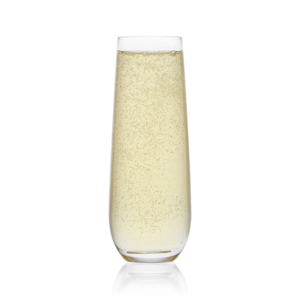 MIKASA Parker Set Of 4 Stemless Flute Glasses 11 MIKASA Parker Set Of 4 Stemless Flute Glasses - Image 9