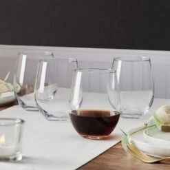 MIKASA Parker Set Of 4 Stemless White Wine Glasses -Tableware Shop Parker Set of 4 Stemless White Wine Glasses 5312393 2