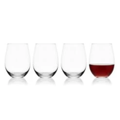 MIKASA Parker Set Of 4 Stemless White Wine Glasses -Tableware Shop Parker Set of 4 Stemless White Wine Glasses 5312393 5