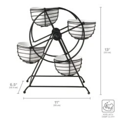 Ferris Wheel Entertaining Dip Bowl Serving Caddy -Tableware Shop Rotating Entertaining Caddy 5312721 4