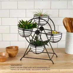 Ferris Wheel Entertaining Dip Bowl Serving Caddy -Tableware Shop Rotating Entertaining Caddy 5312721 6