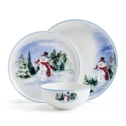 MIKASA Snowman Forest 12 Piece Dinnerware Set, Service For 4 -Tableware Shop SNOWMAN FOREST 12 PIECE DINNERWARE SET SERVICE FOR 4 5297789 8