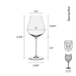 MIKASA Samantha Set Of 4 White Wine Glasses -Tableware Shop Samantha Set of 4 White Wine Glasses 5312416 4