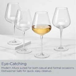 MIKASA Samantha Set Of 4 White Wine Glasses -Tableware Shop Samantha Set of 4 White Wine Glasses 5312416 5