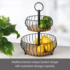 Savannah 2 Tier Fruit Storage Basket -Tableware Shop Savannah 2 Tier Basket 5304262 6