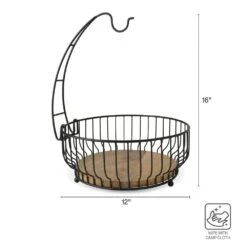 Savannah Fruit Storage Basket With Banana Hook -Tableware Shop Savannah Fruit Basket With Banana Hook 5304263 5