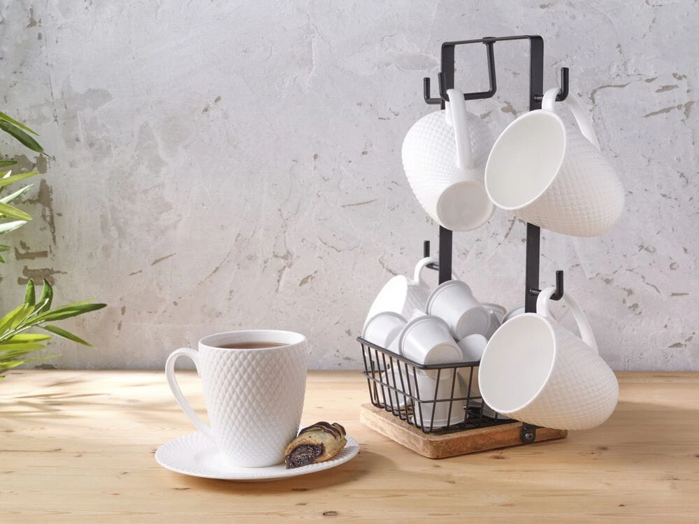 Stella Mug Tree With Storage Basket 5 Stella Mug Tree With Storage Basket - Image 3