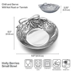 Holly Berries Small Bowl 11 Holly Berries Small Bowl -Tableware Shop Wilton Armetale Holly Berries Small Bowl 254034 4