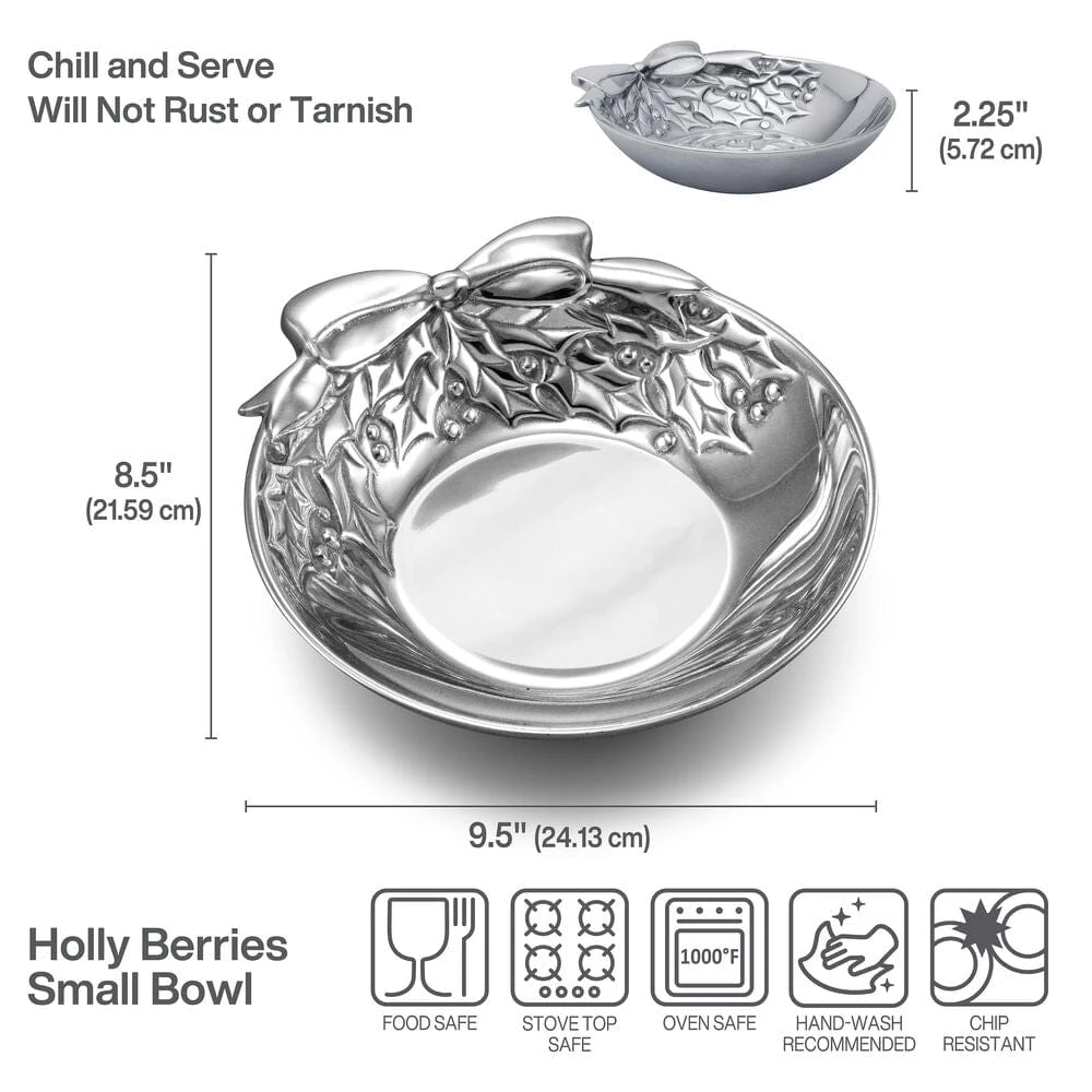 Holly Berries Small Bowl 5 Holly Berries Small Bowl - Image 3