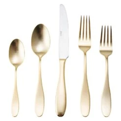 Ashwell Gold Plated 20 Piece Flatware Set, Service For 4