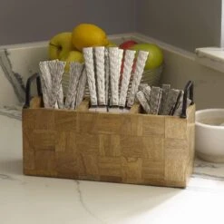 Avery Checkered Flatware Wood Caddy -Tableware Shop avery checkered flatware wood caddy 5276722 3