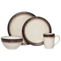 Bailey 16 Piece Dinnerware Set, Service For 4