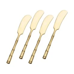 Bamboo Gold Set Of 4 Butter Spreaders