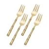 Bamboo Gold Set Of 4 Appetizer Forks