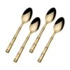 Bamboo Gold Set Of 4 Mini Coffee Spoons -Tableware Shop bamboo gold set of 4 demitasse mini coffee spoons 5204212 1