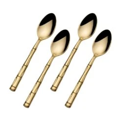 Bamboo Gold Set Of 4 Mini Coffee Spoons