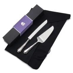 Barocco Sterling Wedding Cake Knife And Server Set -Tableware Shop barocco sterling wedding cake knife and servers set W0602952 3