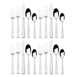 MIKASA Barrett 20 Piece Flatware Set, Service For 4 -Tableware Shop barrett 20 piece flatware set service for 4 5303243 7