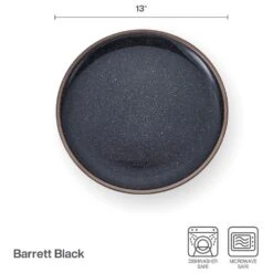 MIKASA Barrett Black Round Platter -Tableware Shop barrett black round platter 5290850 4