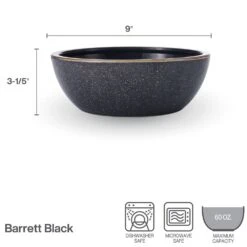 MIKASA Barrett Black Vegetable Serve Bowl -Tableware Shop barrett black vegetable serve bowl 5290853 3
