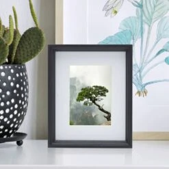Black 8 X 10 Gallery Frame, Matted To 5 X 7 -Tableware Shop black 8 x 10 gallery frame matted 5 x 7 5265633 2