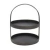Black Galvanized 2 Tier Serving Tray -Tableware Shop black galvanized 2 tier serving tray 5271620 1