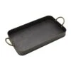 Black Galvanized Rectangular Tray With Handles -Tableware Shop black galvanized rectangular tray with handles 5271622 1
