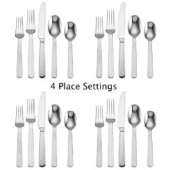 MIKASA Blume Forged 20 Piece Flatware Set, Service For 4 -Tableware Shop blume forged 20 piece flatware set service for 4 5084213 3